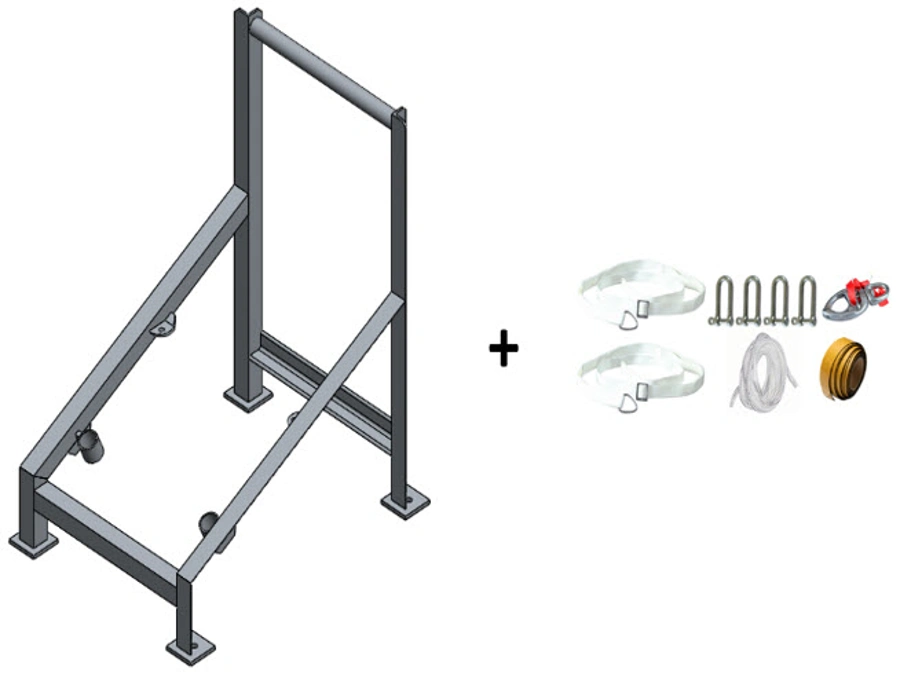 Sliding rack - including lashing for 4-8DK+ & 12DKR, galvanized