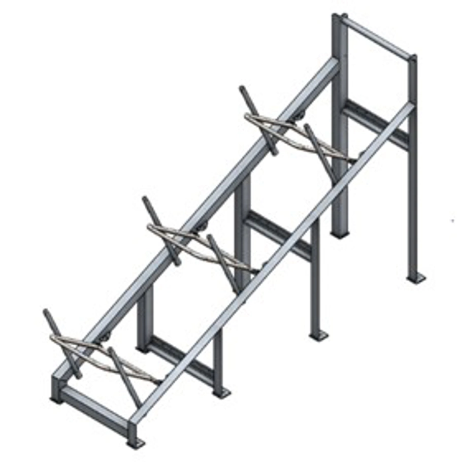 Sliding rack - for three liferafts, including lashing for 35DK+, 25 ...