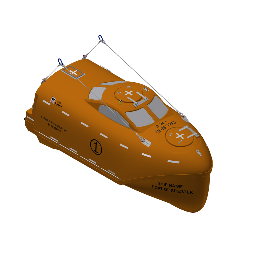 VIKING Norsafe GES-21 free-fall lifeboat - 26 persons VIKING Norsafe GES-21 free-fall lifeboat - 26 persons