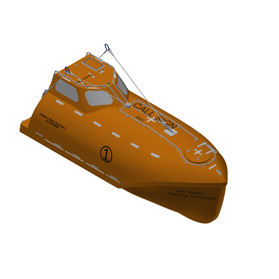 VIKING Norsafe, GES-25 MKII DC, freefall (31 persons) VIKING Norsafe, GES-25 MKII DC, freefall (31 persons)